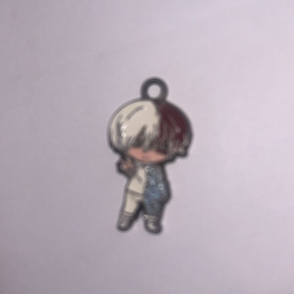 My Hero Academia Shoto Todoroki Metal Enamel Charm Half Cold Hot Quirk Jewelry